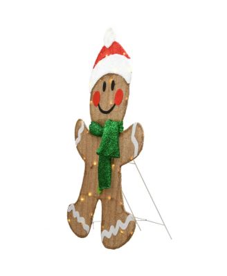 National Tree Company Pre-Lit Gingerbread Cookie Couple, 35"