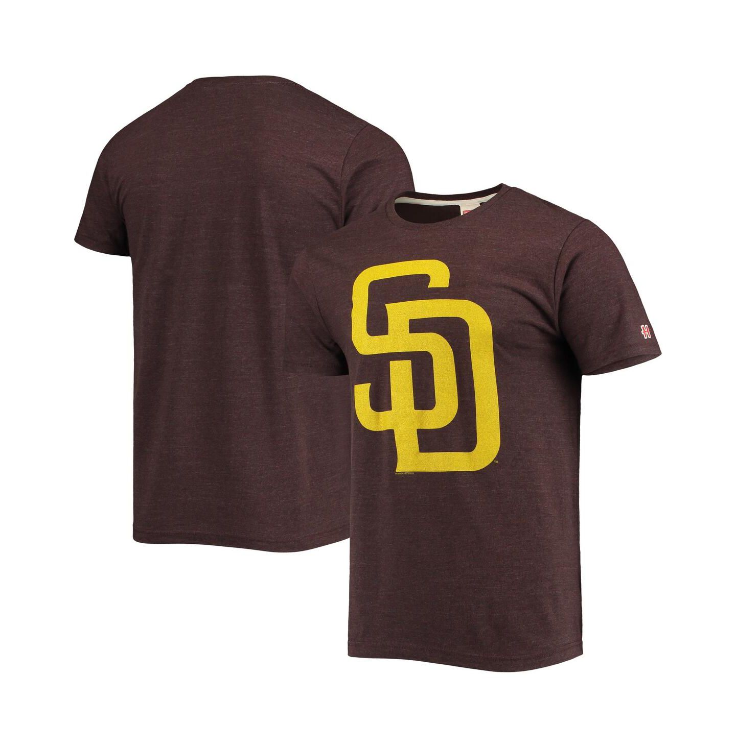 Мужская футболка Homage Brown San Diego Padres Hand Drawn Logo Tri-Blend — фото 1