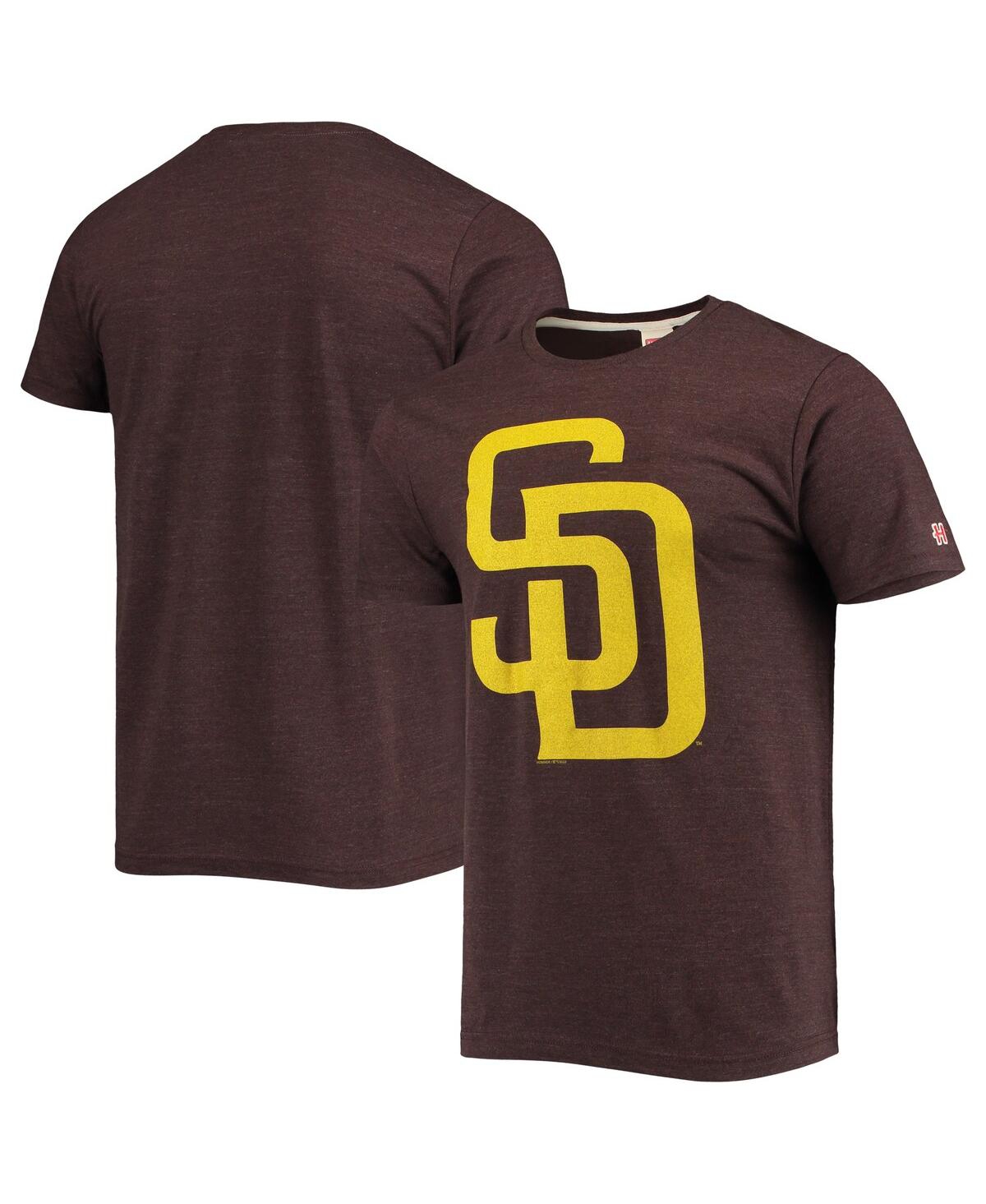 Men's Homage Brown San Diego Padres Hand Drawn Logo Tri-Blend T-shirt - Brown