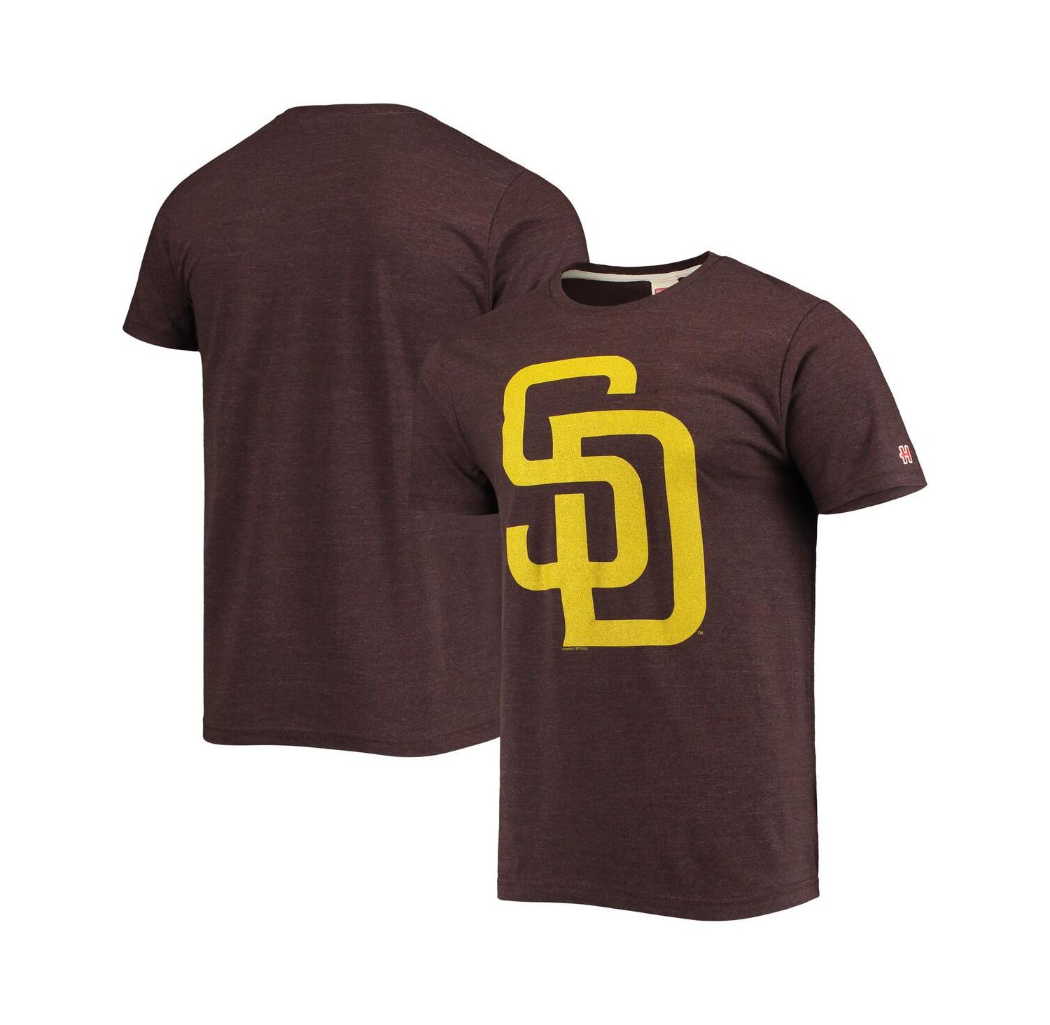 Men's Brown San Diego Padres Hand Drawn Logo Tri-Blend T-shirt