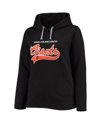 Women's Black San Francisco Giants Plus Size Side Split Pullover Hoodie