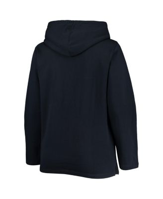 Women's Navy Detroit Tigers Plus Size Side Split Pullover Hoodie