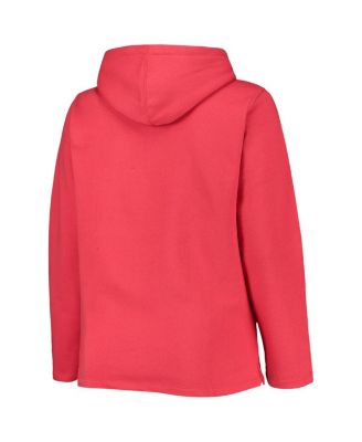 Women's Red St. Louis Cardinals Plus Size Side Split Pullover Hoodie