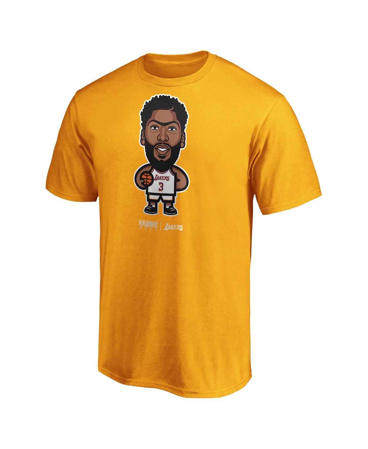 Men's Fanatics Anthony DavisLos Angeles Lakers 2020 Nba Playoffs Star Player T-shirt - Gold