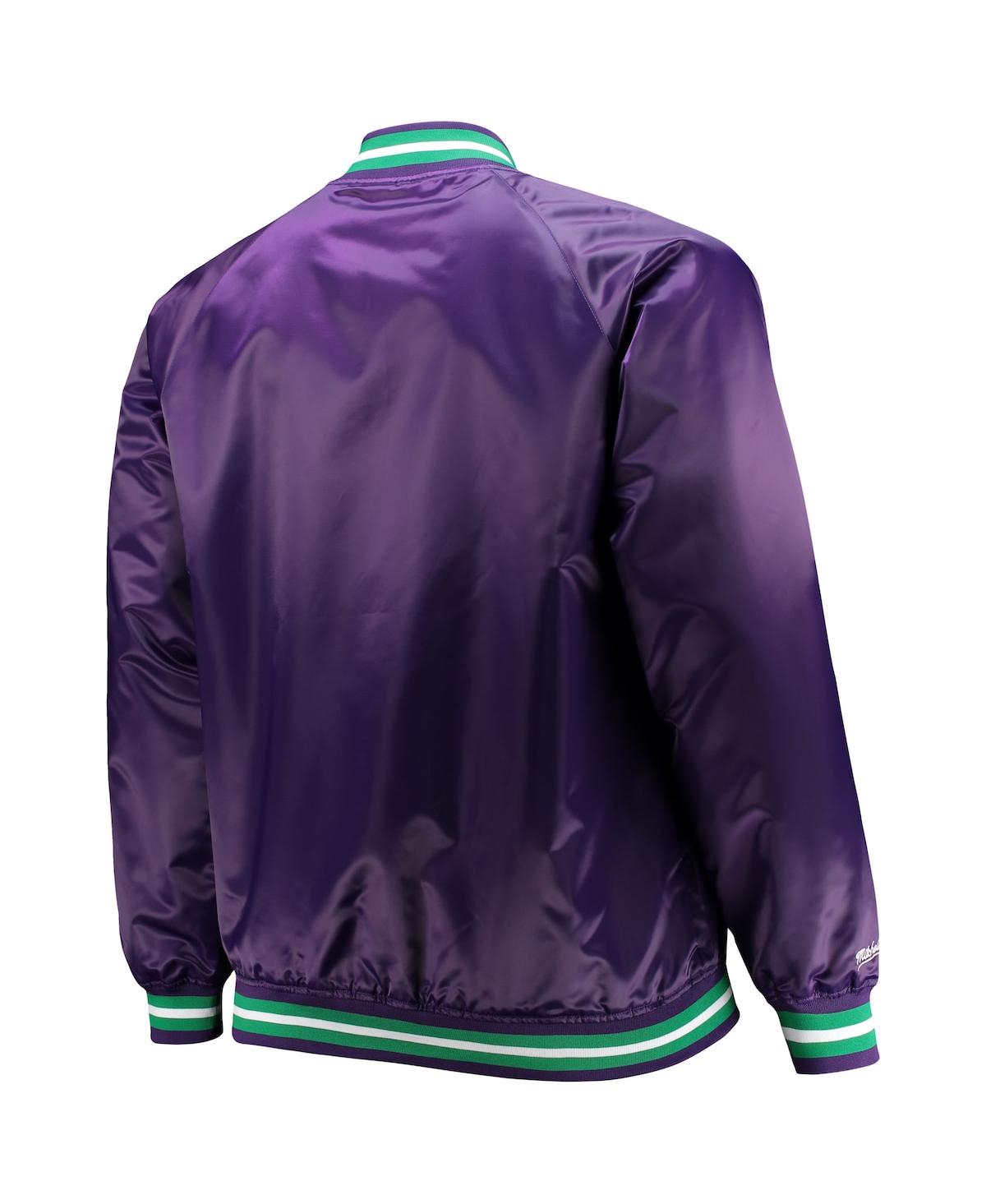 Men's Mitchell & NessBig and Tall 1995 Nba All-Star Game Hardwood Classics Satin Full-Snap Jacket - Purple