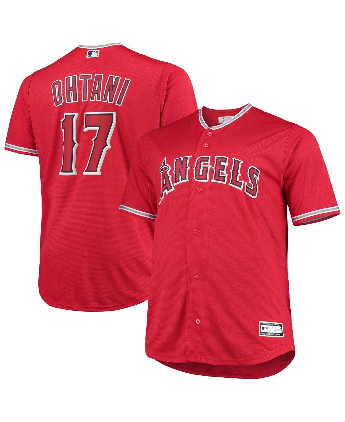 Men's Los Angeles Angels Mike Trout Red Big & Tall Replica Player Jersey