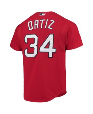 Men's David Ortiz Red Boston Red Sox Cooperstown Collection Mesh Batting Practice Jersey