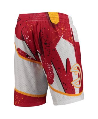 Men's White Atlanta Hawks Hardwood Classics 1986 Hyper Hoops Swingman Shorts