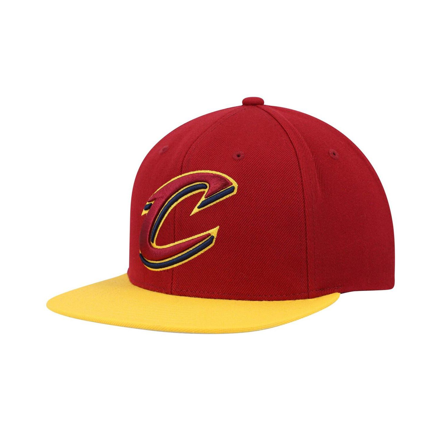Men's Wine, Gold Cleveland Cavaliers Team Two-Tone 2.0 Snapback Hat