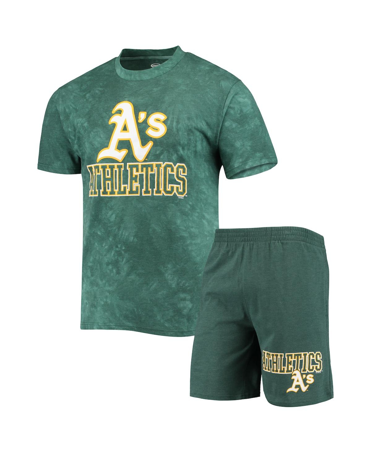 Men's Concepts Sport Green Oakland Athletics Billboard T-shirt and Shorts Sleep Set - Green