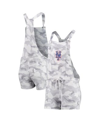 Women's Gray New York Mets Camo Overall Romper