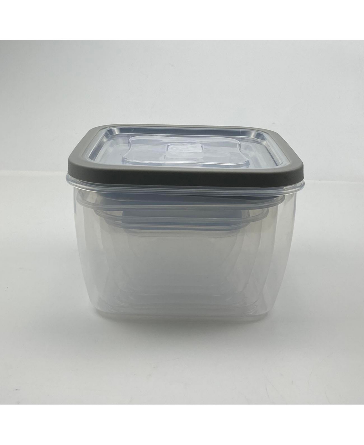 Art & Cook 10 Piece Square Plastic Food Storage Container With Vented Lid Set In Gray