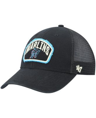 '47 Brand Men's '47 Black Miami Marlins Cledus MVP Trucker Snapback Hat