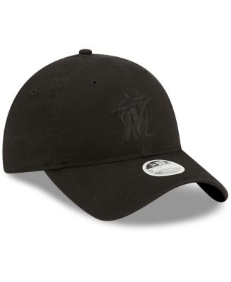 Women's Miami Marlins Black on Black Core Classic II 9TWENTY Adjustable Hat