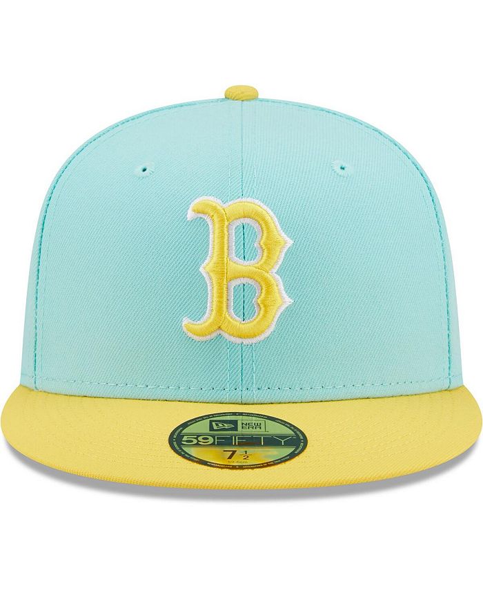 New Era Men's Turquoise, Yellow Boston Red Sox Spring Color Pack Two