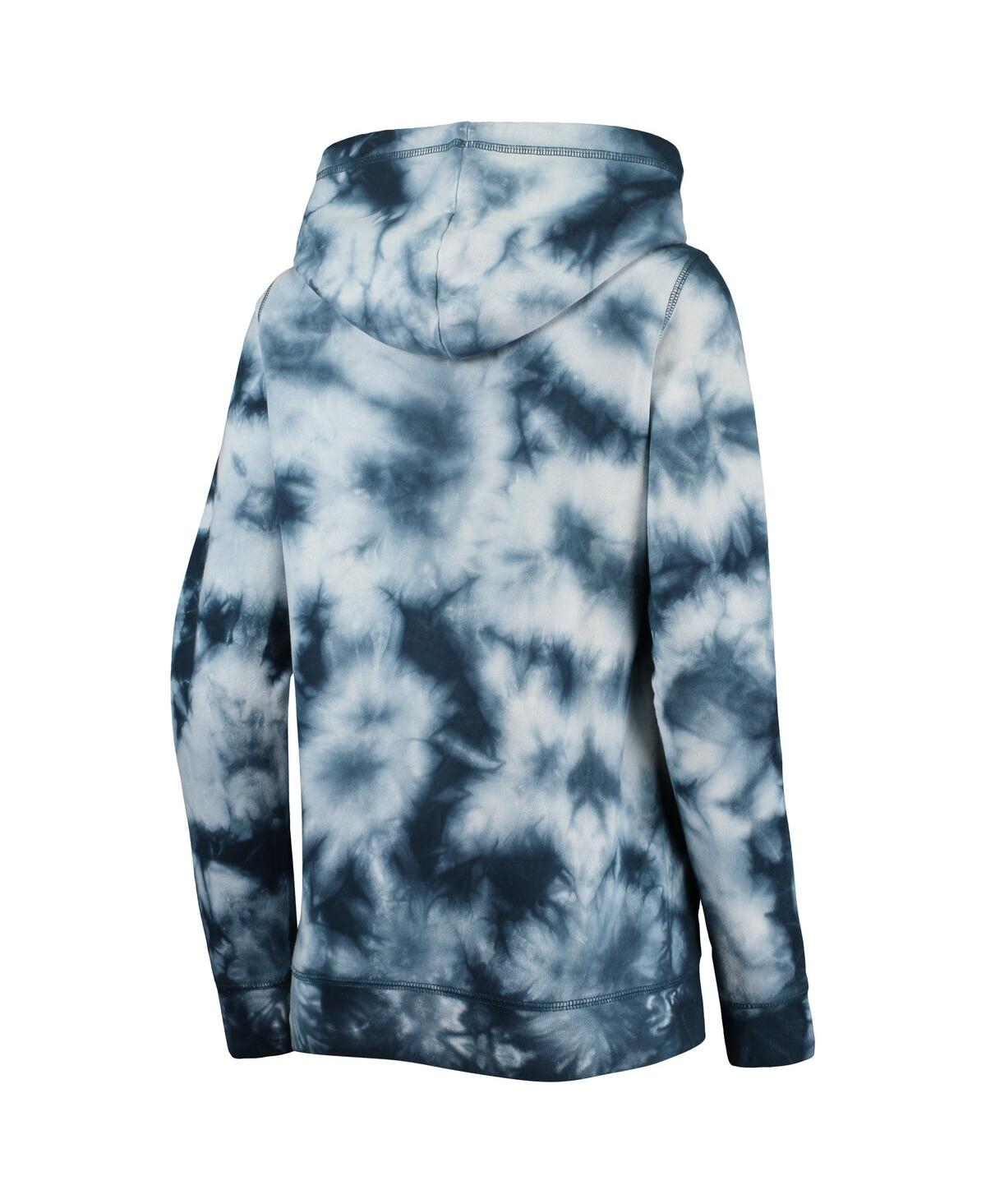 NEW ERA WOMEN'S NEW ERA NAVY DETROIT TIGERS TIE-DYE FULL-ZIP HOODIE 