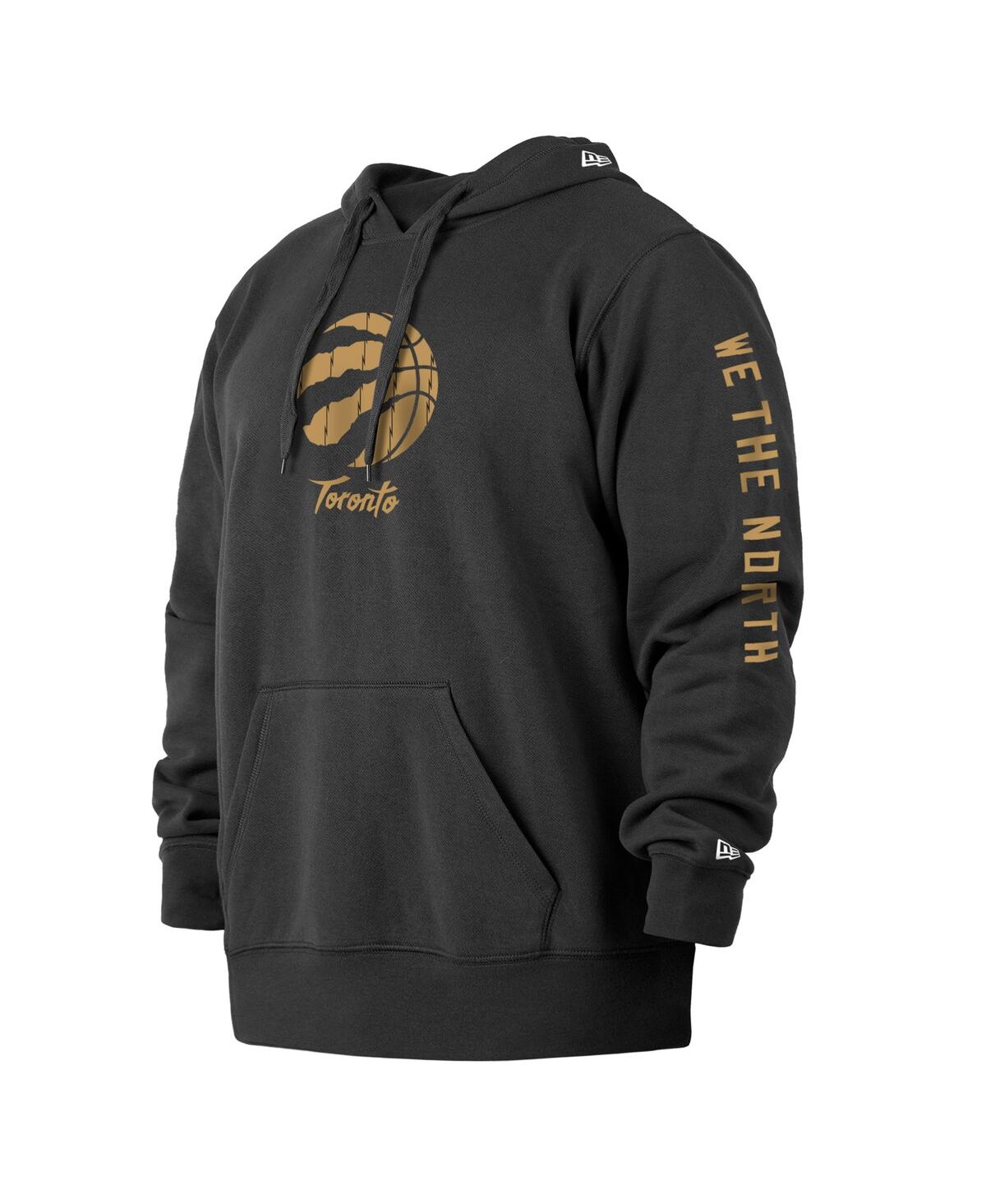 New Era Men's  Black Toronto Raptors 2021/22 City Edition Big And Tall Pullover Hoodie In Black