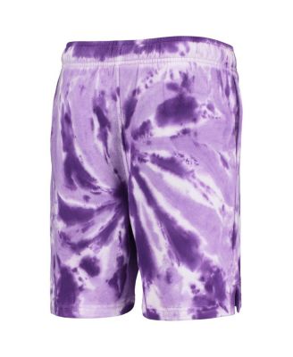 Big Boys Purple Phoenix Suns Santa Monica Tie-Dye Shorts