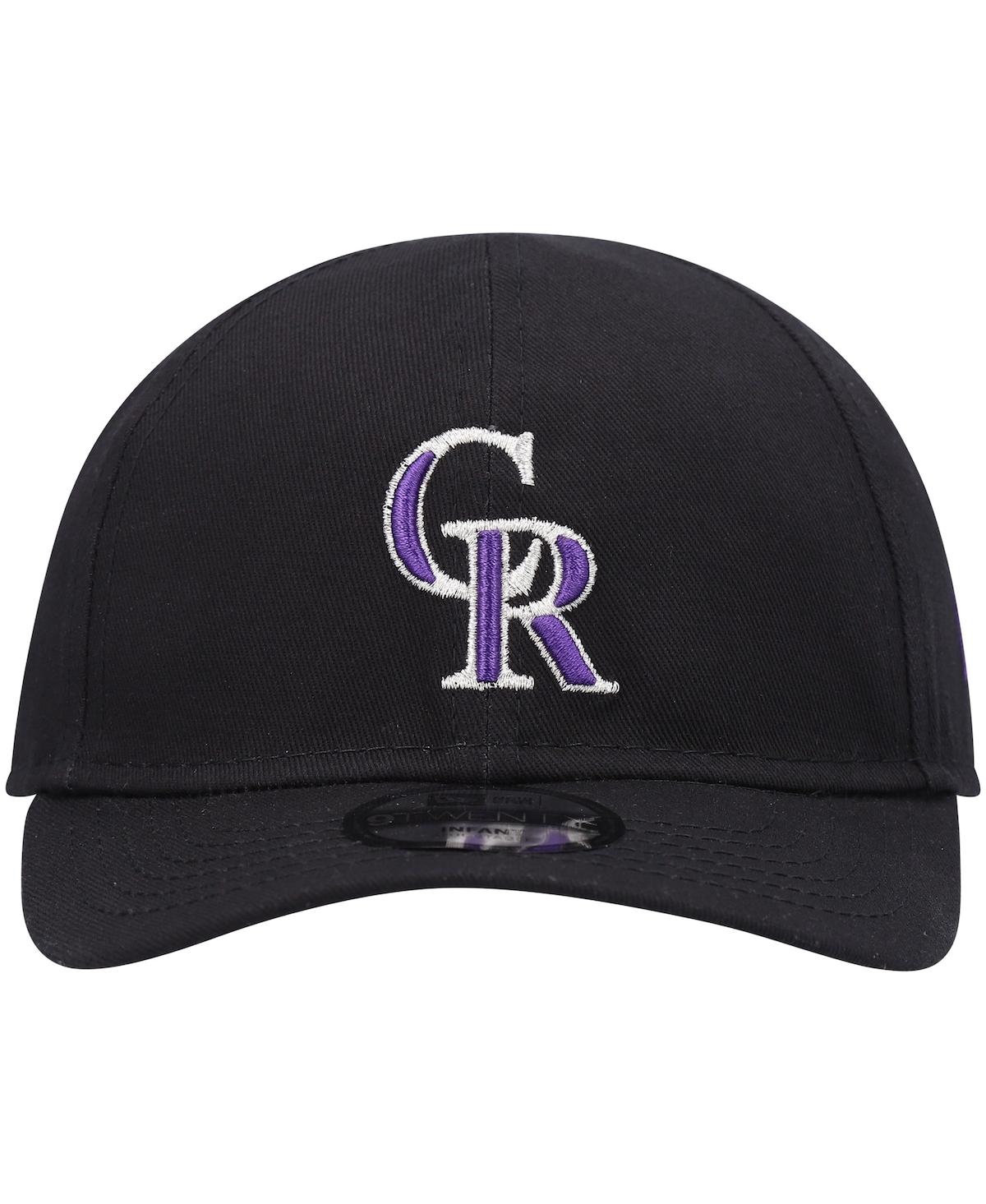 New Era Newborn And Infant Unisex  Black Colorado Rockies My First 9twenty Stretch Fit Hat In Black