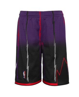 Big Boys Purple, Black Toronto Raptors 1998/99 Hardwood Classics Fadeaway Reload 3.0 Swingman Shorts