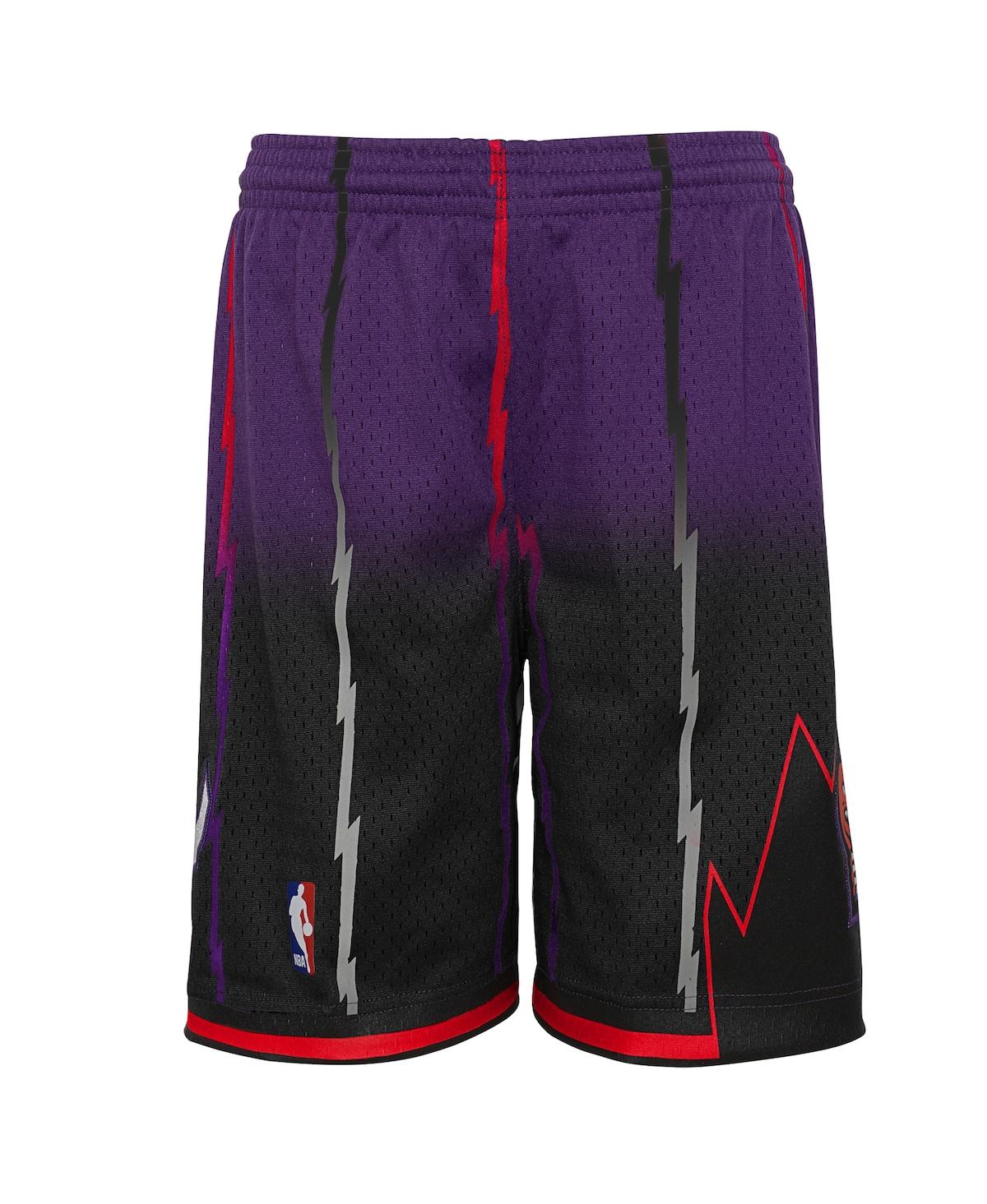 Big Boys Mitchell & Ness Black Toronto Raptors 1998/99 Hardwood Classics Fadeaway Reload 3.0 Swingman Shorts - Black