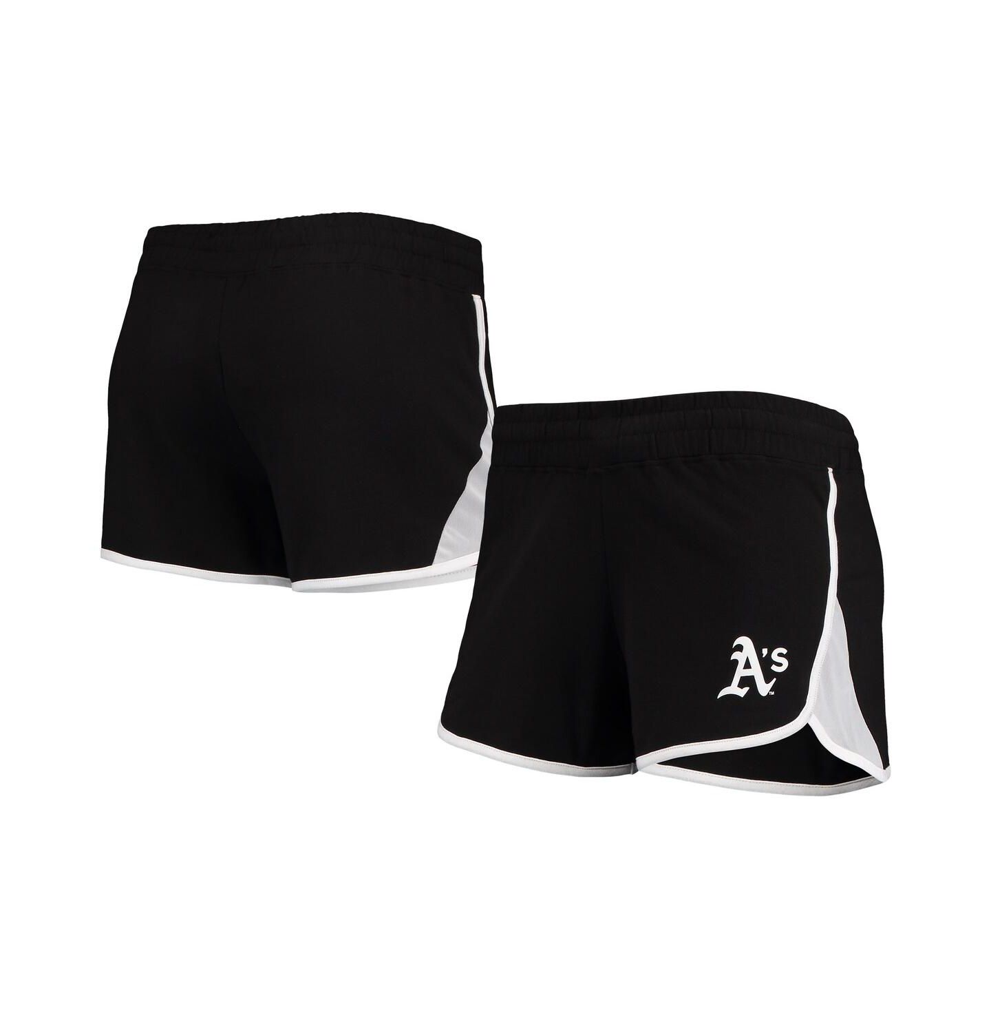 Женские шорты New Era Black Oakland Athletics Stretch French Terry — фото 1