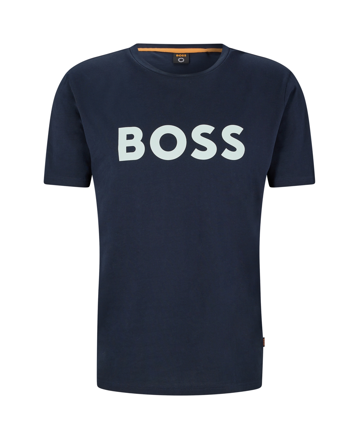 Hugo Boss Logo-print Cotton T-shirt In Blue