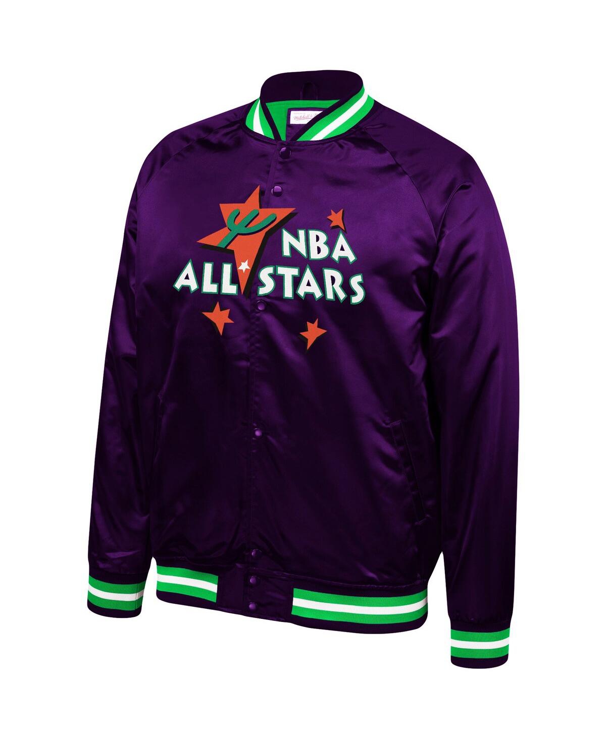 Mitchell & Ness Men's  Purple Big And Tall 1995 Nba All-star Game Hardwood Classics Satin Full-snap J In Purple