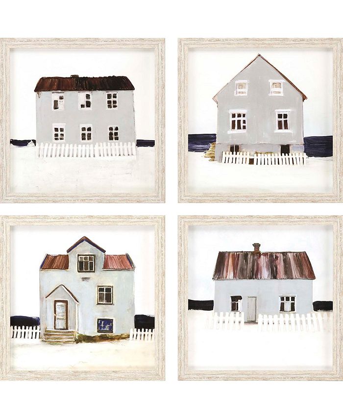 Paragon Picture Gallery Beach Hut Wall Art Set, 4 Piece Macy's