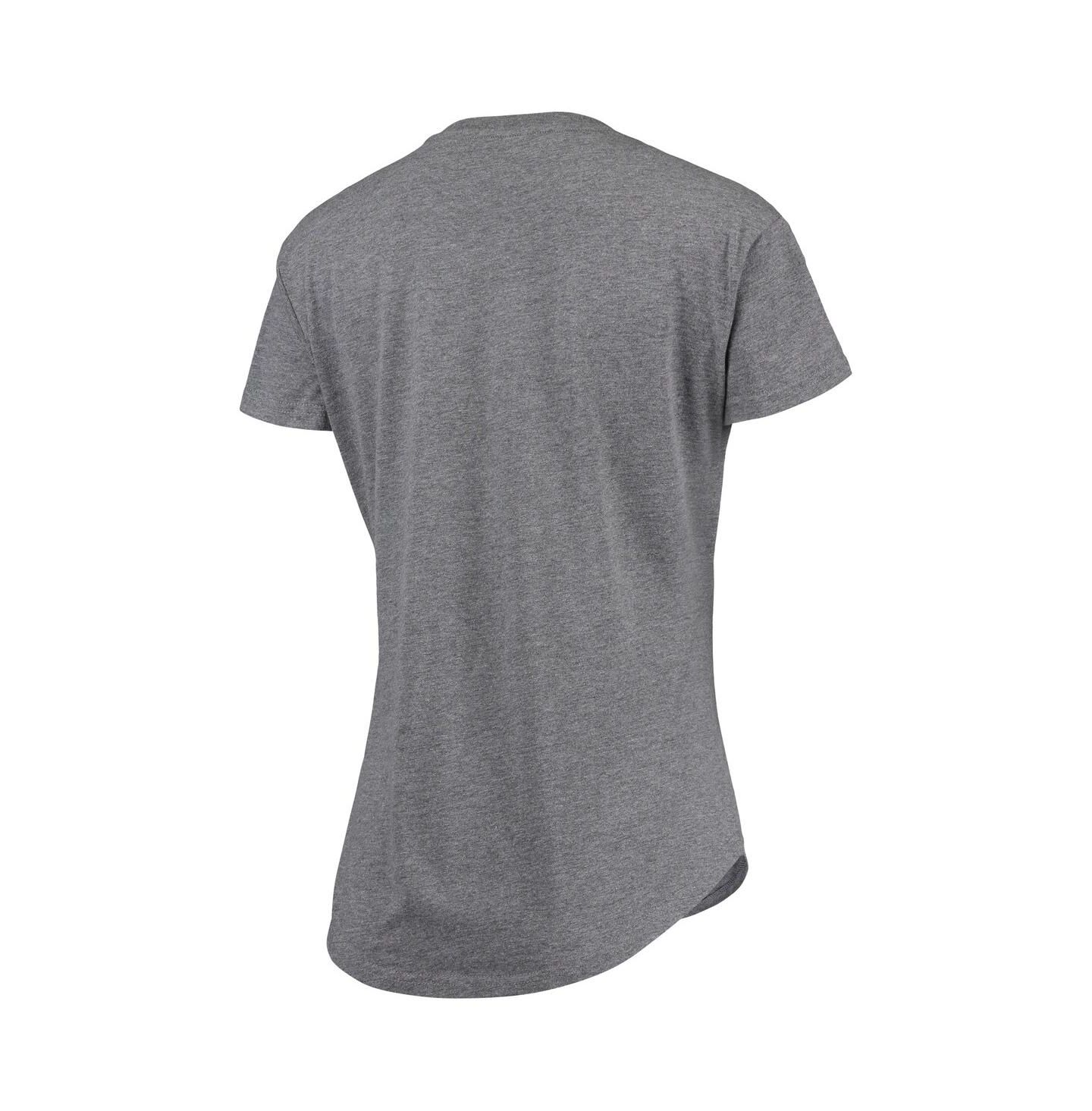 Женская футболка Sportiqe Heathered Gray Chicago Bulls City Edition Phoebe Tri-Blend — фото 4