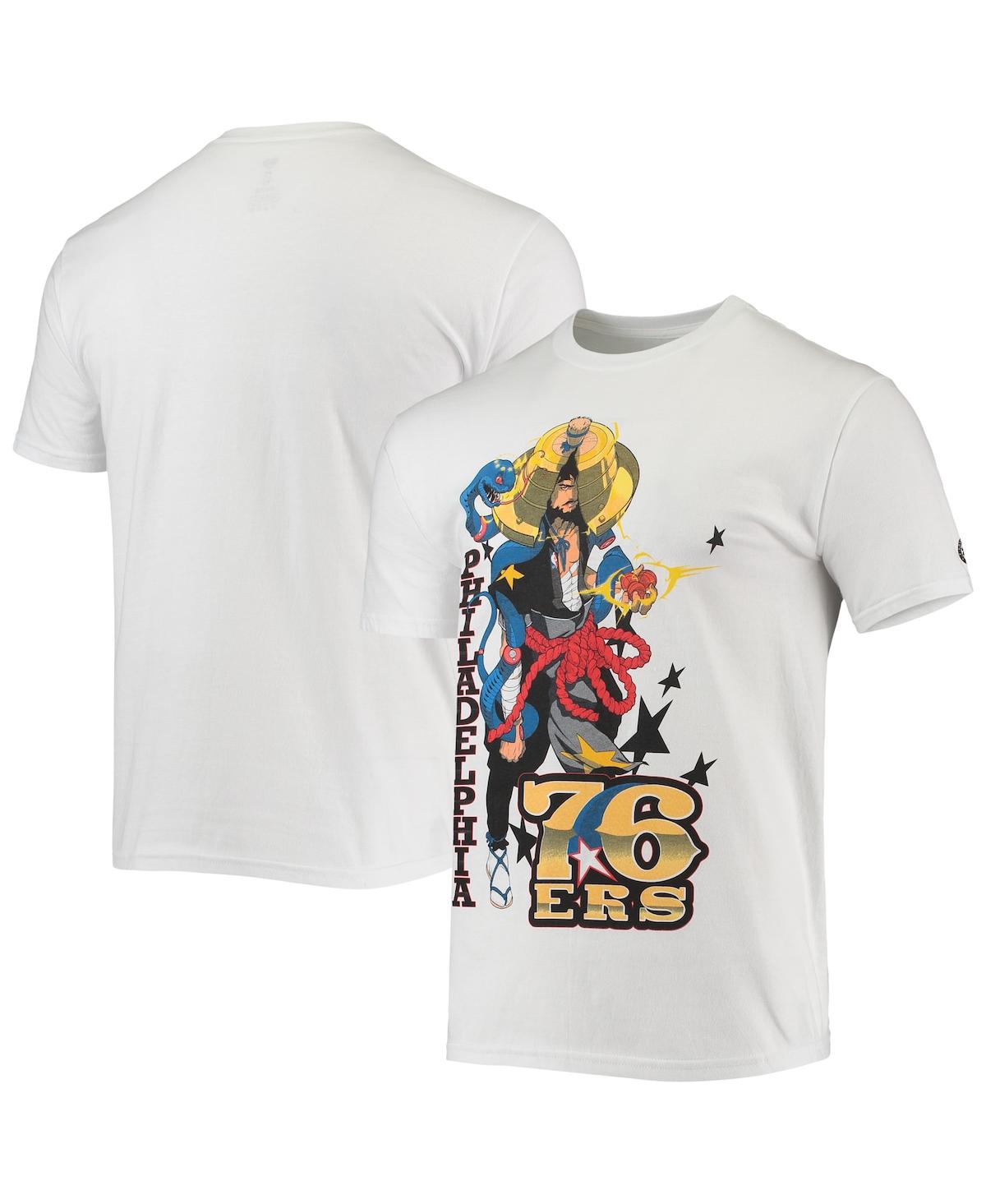 Shop Nba Exclusive Collection Men's Nba X Mcflyy White Philadelphia 76ers Identify Artist Series T-shirt
