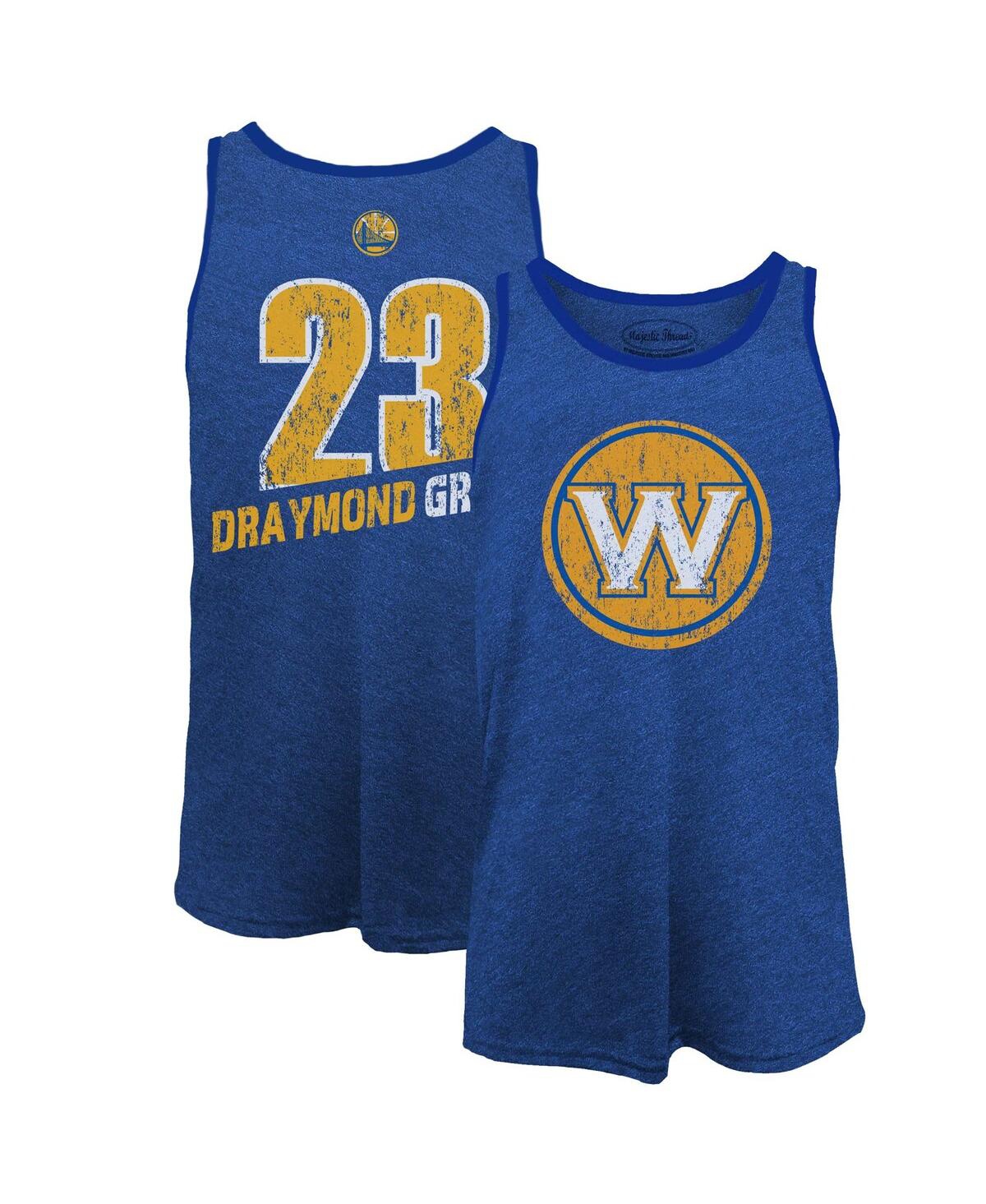 Men's Majestic Threads Draymond Green Royal Golden State Warriors Name and Number Tri-Blend Tank Top - Royal