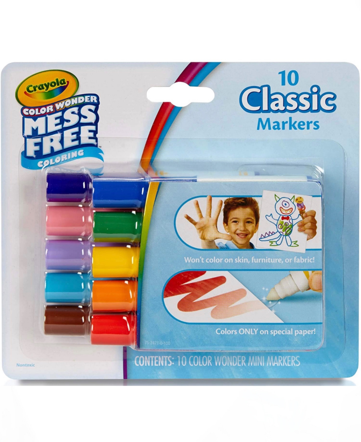 Mess Free Markers for Fold lope Coloring Pages - Multi Colored Plastic