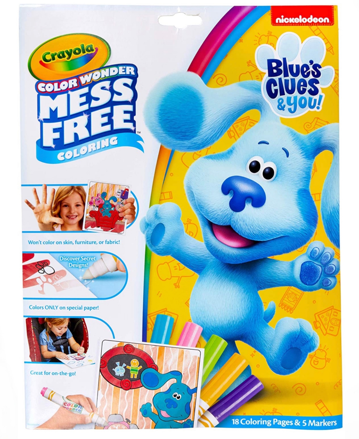 Mess Free Blues Clue Adventures 18 Pages of Fun Games Foldalope - Multi Colored Plastic