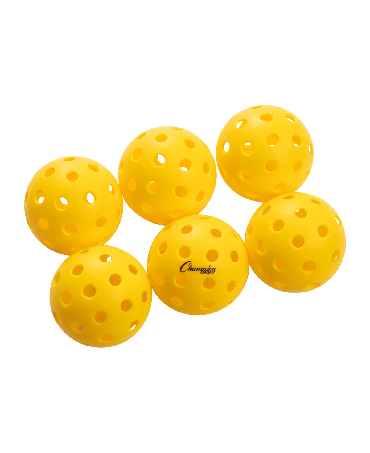 Champion Sports Recreational Outdoor Pickle Ball Set, Pack Of 6 In Yellow