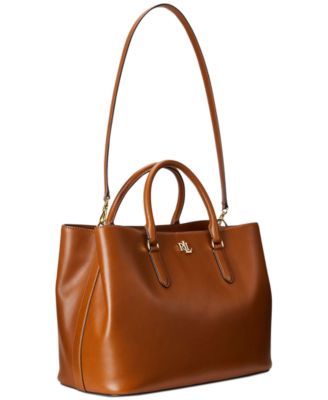 Full-Grain Leather Large Marcy Satchel Bag