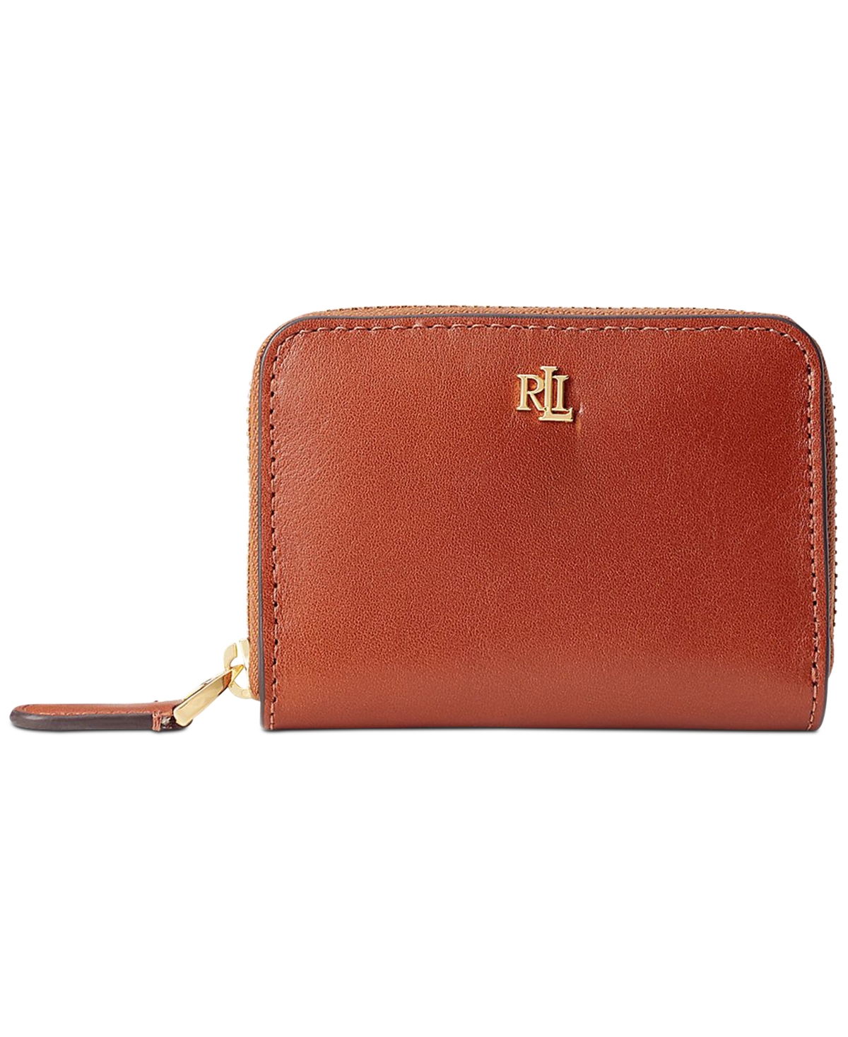 Lauren Ralph Lauren Women's Full-grain Leather Small Zip Continental Wallet In Lauren Tan