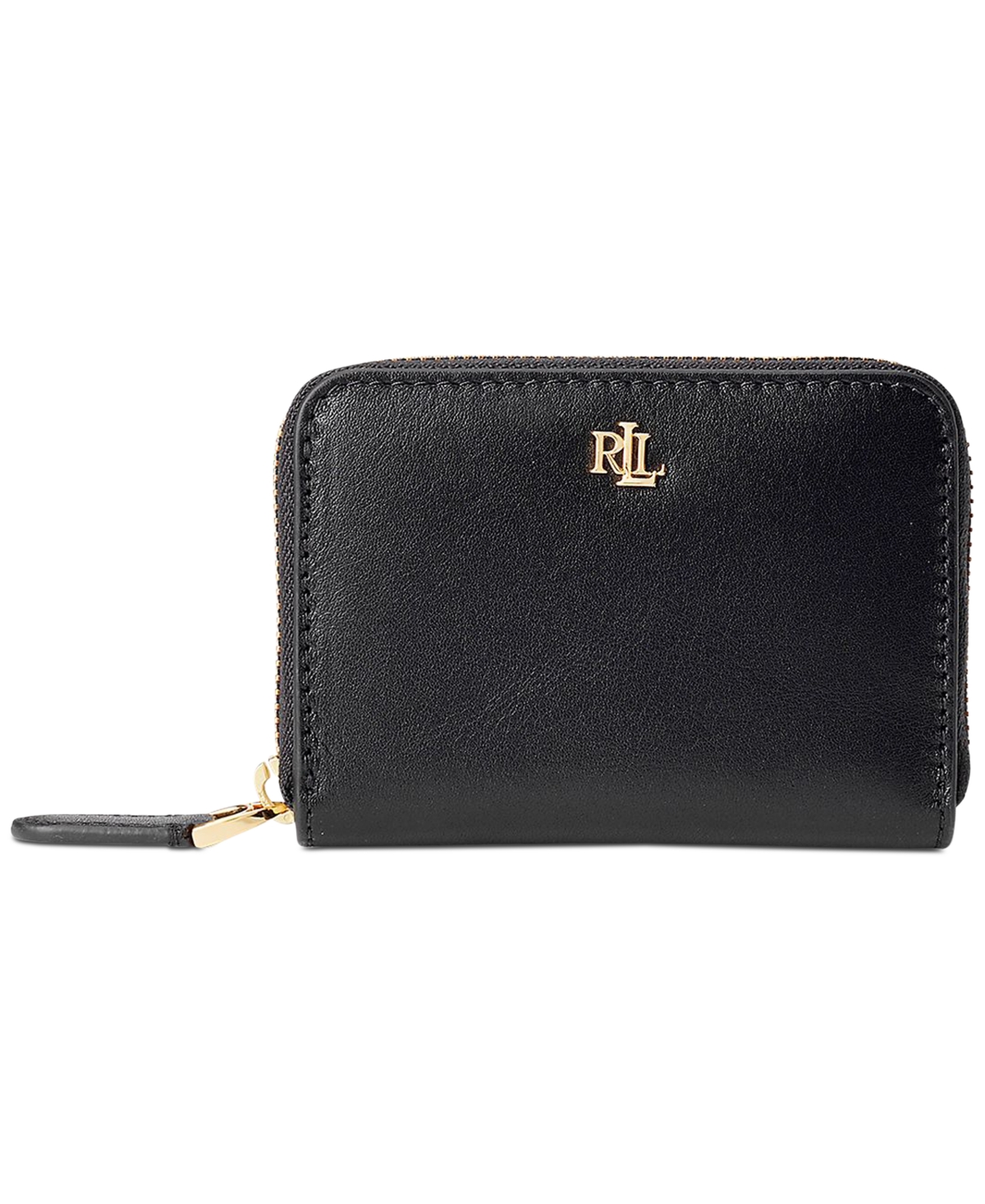 Lauren Ralph Lauren Women's Full-grain Leather Small Zip Continental Wallet In Black