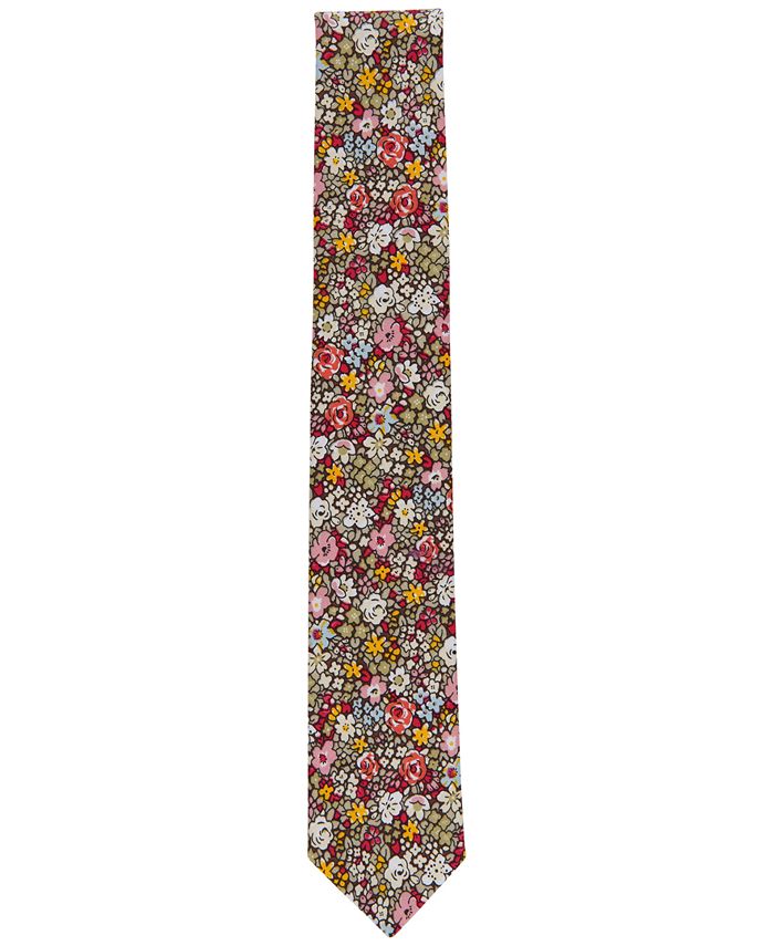 Bar III Men's Alice Floral Skinny Tie, Created for Macy's - Macy's