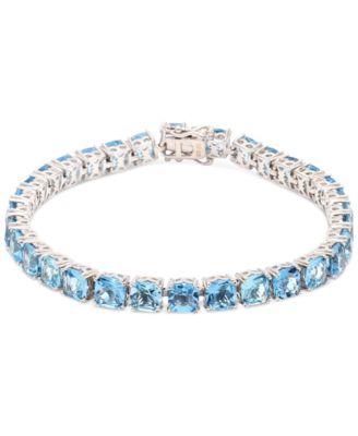 Macy's - Swiss Blue Topaz Tennis Bracelet (19-1/5 ct. t.w.) in Sterling Silver