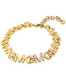 Brass Logo Chain Bracelet