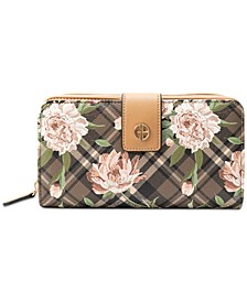 Holiday Plaid Floral All-In-One Wallet, Created for Macy's 