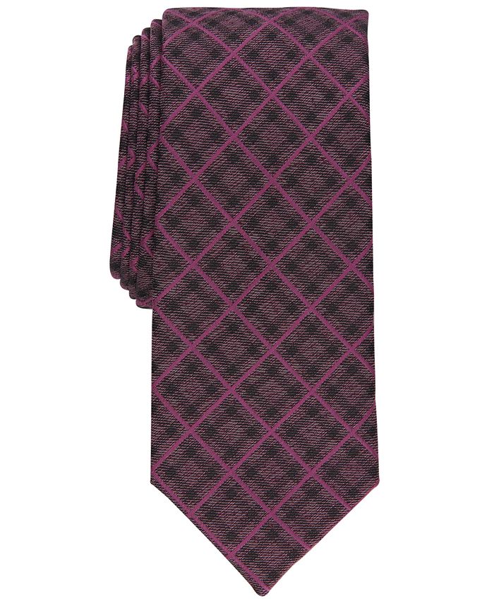 Alfani Men's Mathison Grid Slim Tie, Created for Macy's - Macy's