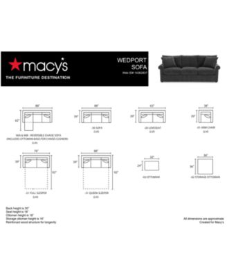 Furniture CLOSEOUT! Wedport 88" Fabric Roll Arm Sofa, Created for Macy's