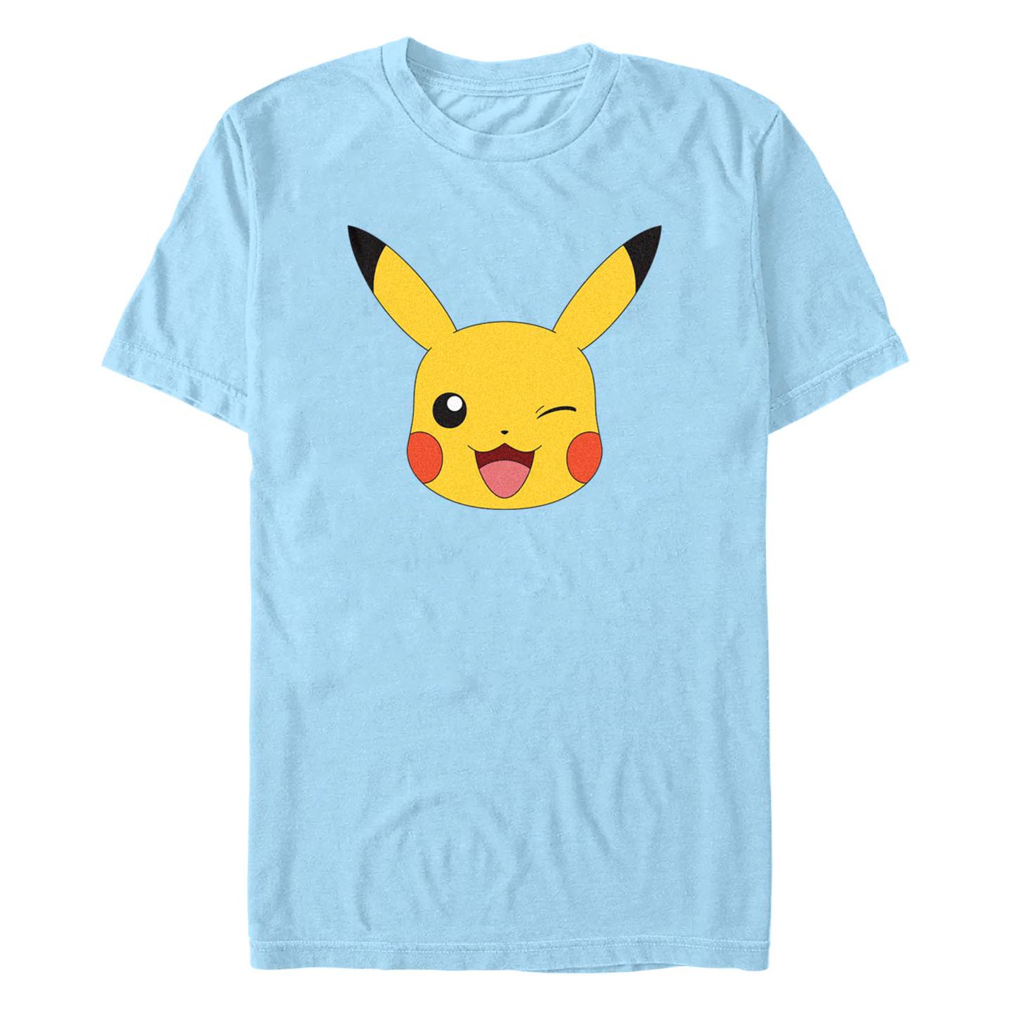 Мужская футболка Fifth Sun Pokemon Pikachu Big Face Short Sleeve, цвет: Светлый синий — фото 1