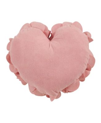 Felt Heart Design Decorative Pillow, 13" x 13"