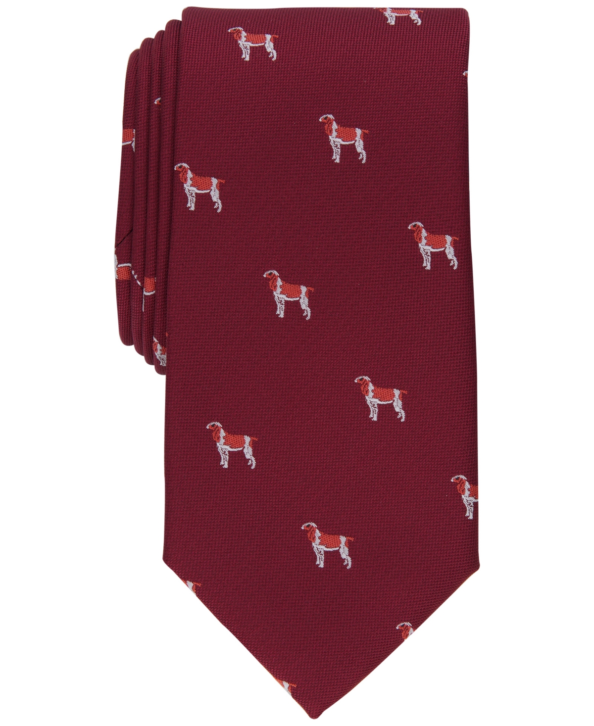 Men's Terrier Tie, Created for Macy's - Burgundy