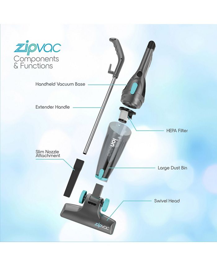 Tzumi ionvac Zip Vac, 3in1 Lightweight Corded/Handheld Vacuum Cleaner