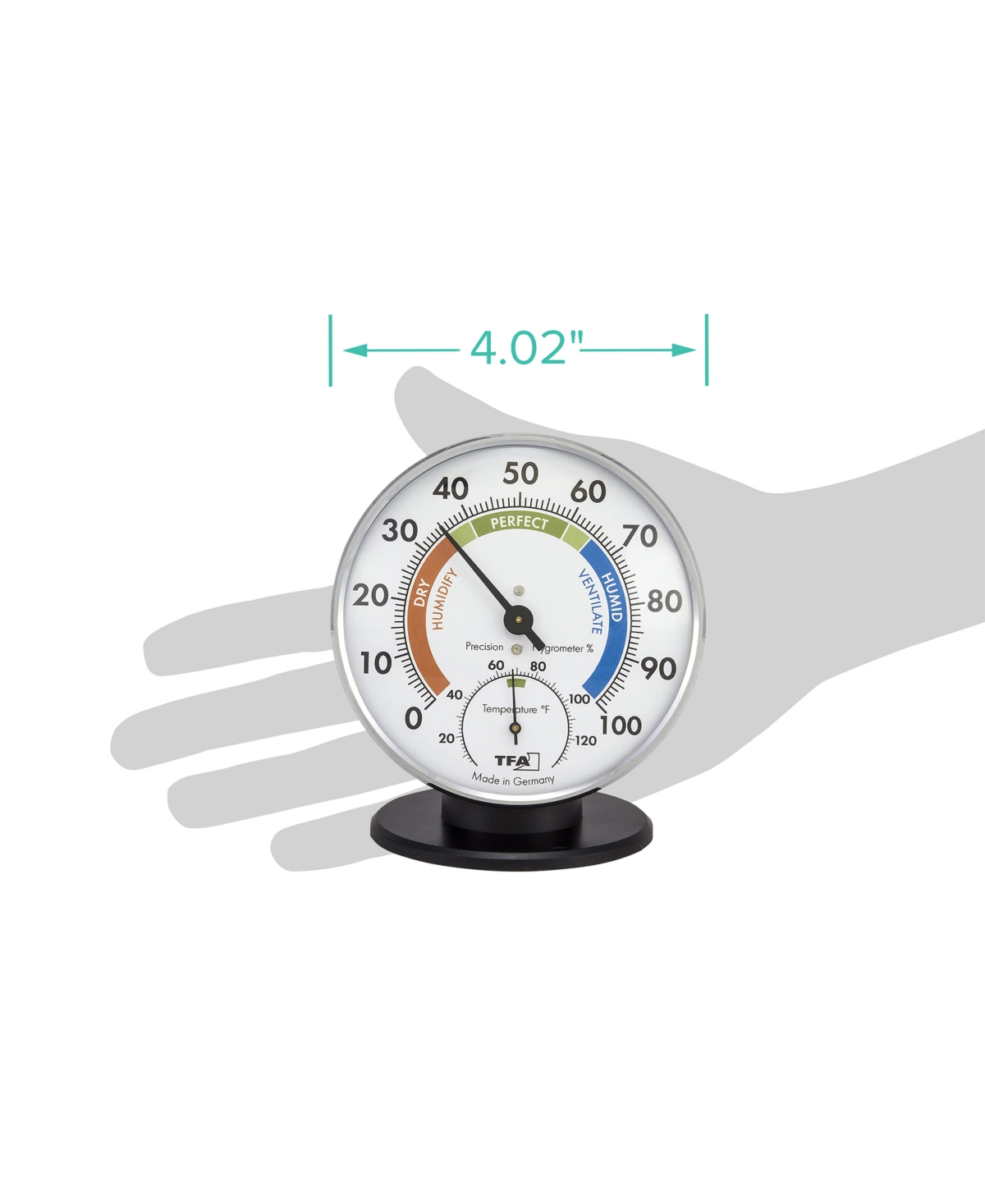 Shop La Crosse Technology 45 2033 Indoor Comfort Humidity Gauge With Temperature Clock In Chrome