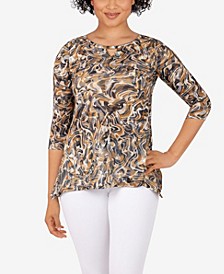 Petite Size Marbled Sublimation Top